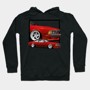 E24 Classic Stance Car, Static for life Hoodie